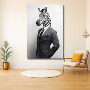 Zebra in een pak: zakelijke elegantie
