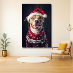 Kerstpup met lachende charme