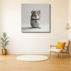 Portret van een nieuwsgierige muis