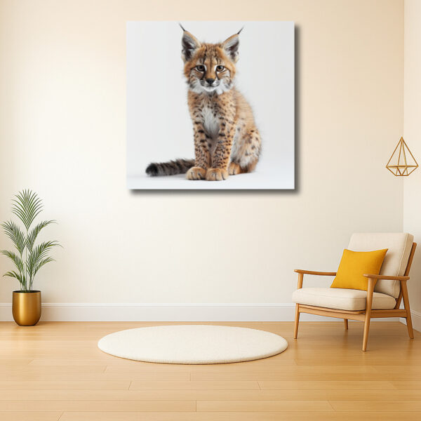 Jonge lynx in focus