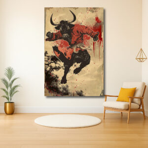 Kungfu Stier in Sprong