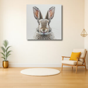 Konijnenportret met grote oren