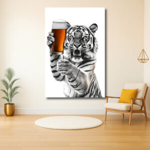Tijger met Bierglas