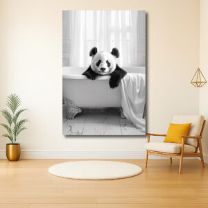 Panda geniet van badtijd
