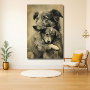 Tedere omhelzing van honden