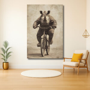 Neushoorn op de Fiets