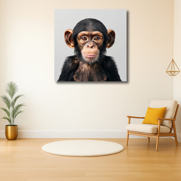Portret van een jonge chimpansee