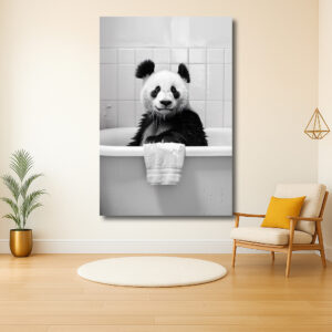 Panda in Badkamer
