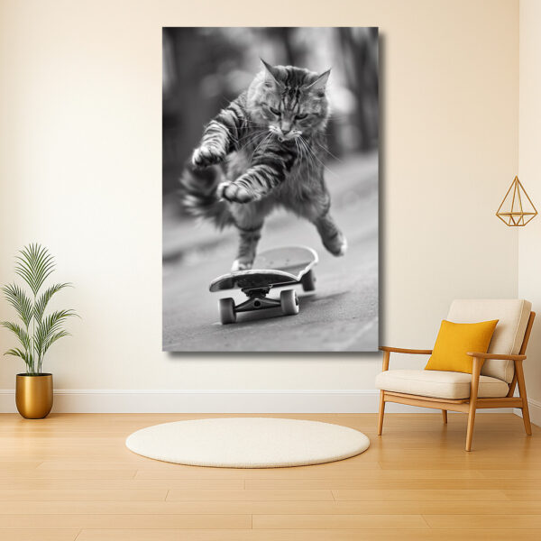 Vrolijke Kattenavonturen op het Skateboard
