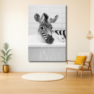 Zebra Geniet van een Bad