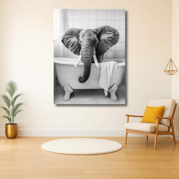 Olifant in het bad voor een verrassende wending