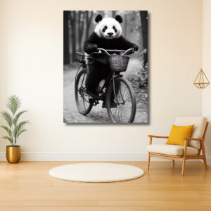 Panda op avontuur in het bos