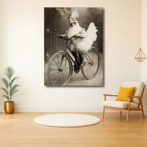 Fietsende kip avontuur