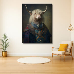 Majestueuze Hooglander in Ridderrusting