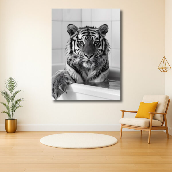 Tijger in de badkamer