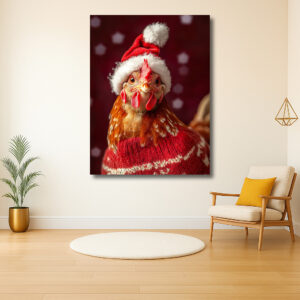 Kerstkip in feestelijke kleding