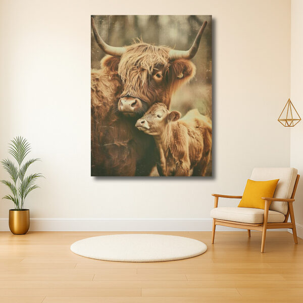 Tedere omhelzing van Schotse hooglanders