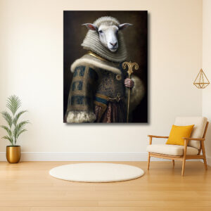 Adellijk Schaap in Renaissance Kledij