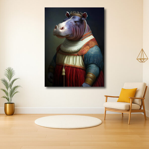 Koninklijke Nijlpaardportret in Renaissance-stijl