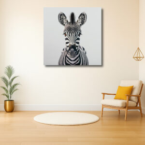 Portret van een zebra in close-up