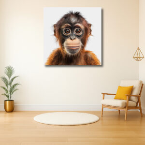 Expressieve jonge aap
