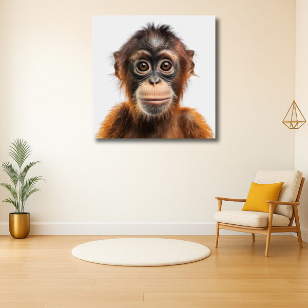 Expressieve jonge aap