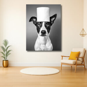 Stijlvolle Hond met WC-rol Hoed