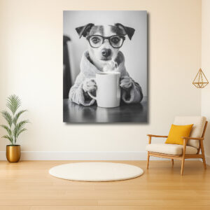 Hond in ontbijtstemming