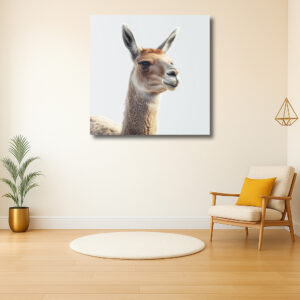 Majestueuze blik van een sierlijke lama