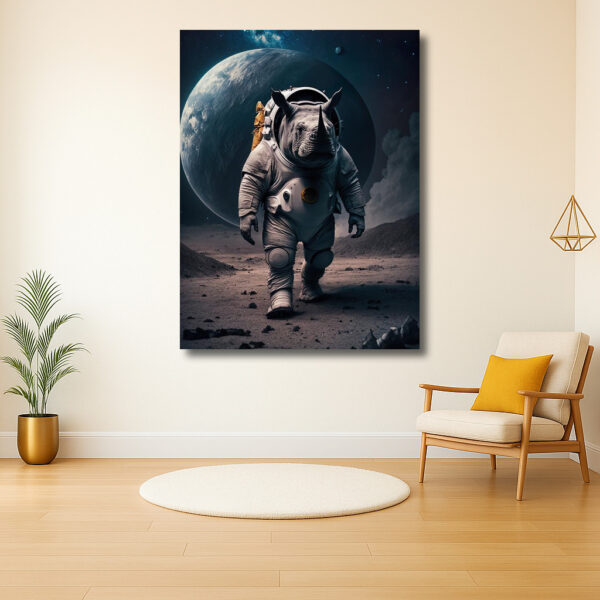 Neushoorn op de Maan