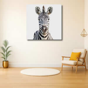 Gefocuste Zebra in Close-up