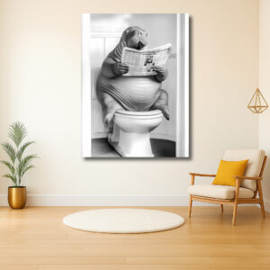 Walrus Leest Krant op Toilet