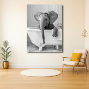 Olifant in het bad