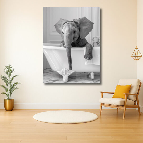 Olifant in het bad