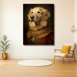 Hond in Koninklijke Kledij