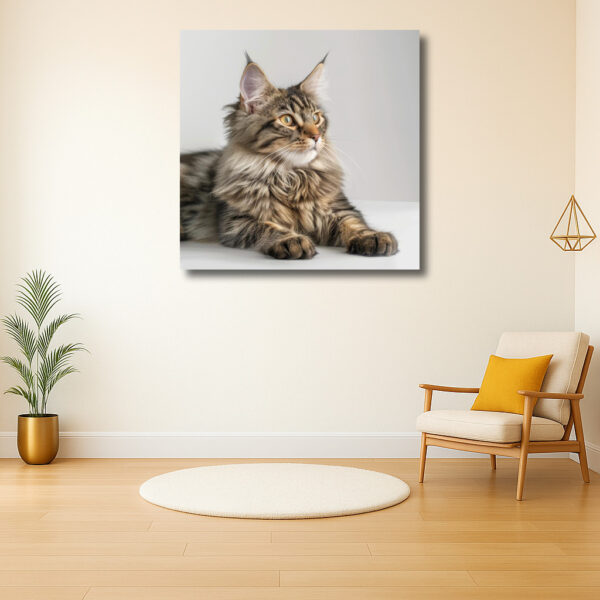 Majestueuze Maine Coon in profiel