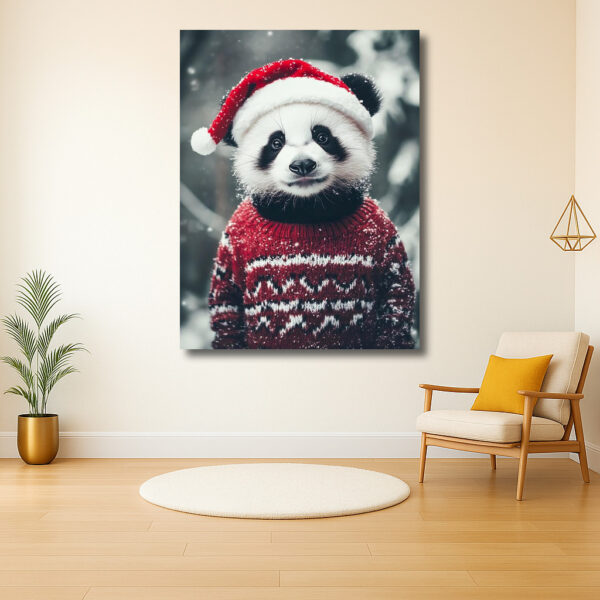 Vrolijke winterpanda