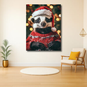 Kerstachtige Das Met Kerstmuts
