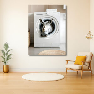 Neushoorn in de Wasmachine
