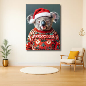 Kerstkoala in feestelijke trui