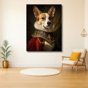Koninklijke Corgi in Kostuum