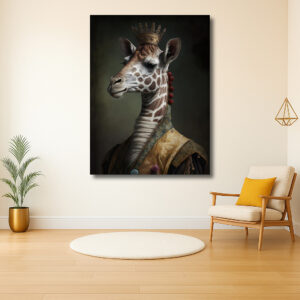 Majestueuze Giraffe in Koninklijke Kleding