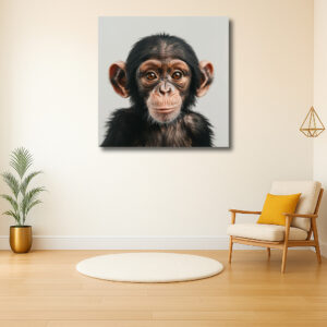 Diep in de ogen van een babychimpanzee