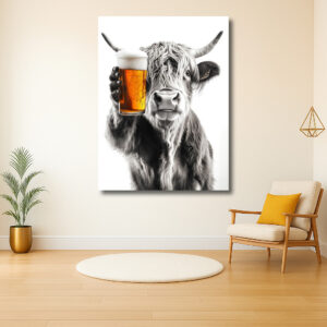 Koe met een Glas Bier