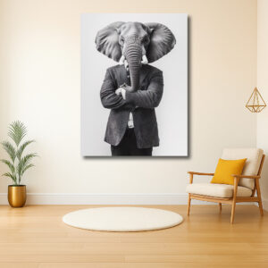 Olifant in een pak