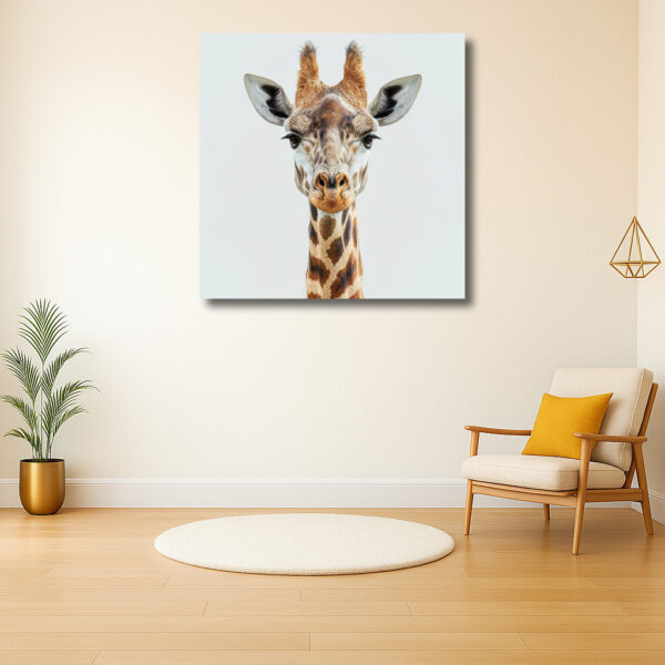 Frontale blik van een giraffe