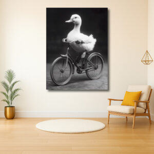 Eendje op een fietsavontuur