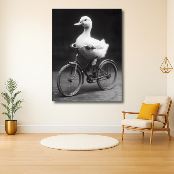 Eendje op een fietsavontuur