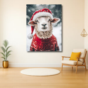 Kerstschaap in de Sneeuw