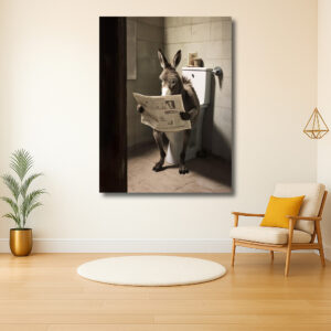 Ezelsnieuws in de badkamer